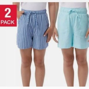 32 Degrees Youth Linen Shorts 2 pack